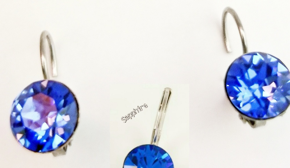 -NEW-Swarovski crystal 8mm earrings